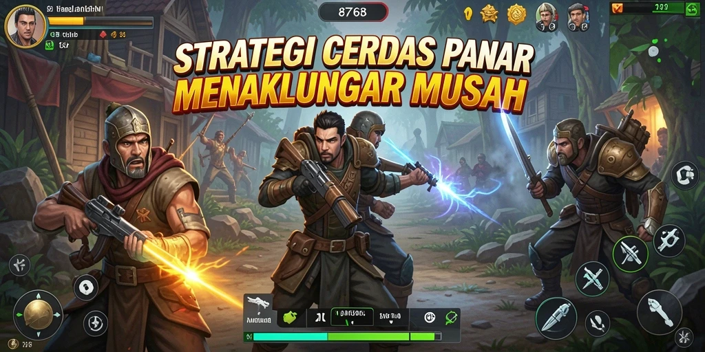 Tampilan gameplay strategis dalam game 8768 yang menantang.