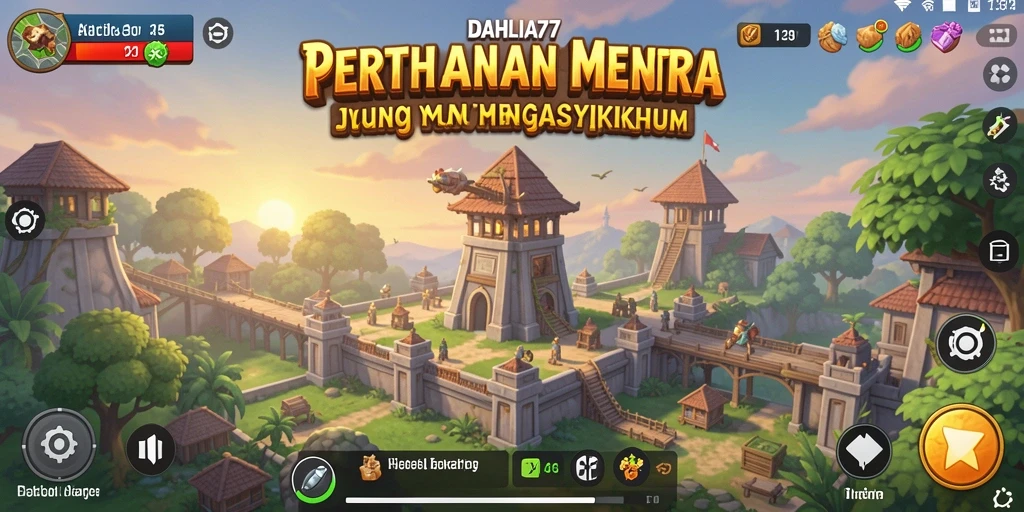 Tangkapan layar DAHLIA77 menampilkan pertempuran menara yang seru dan mendebarkan.