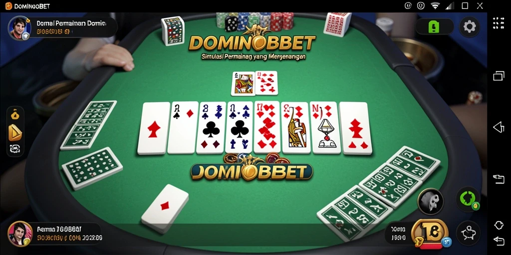 Tampilan gameplay menarik dari game simulation domino.