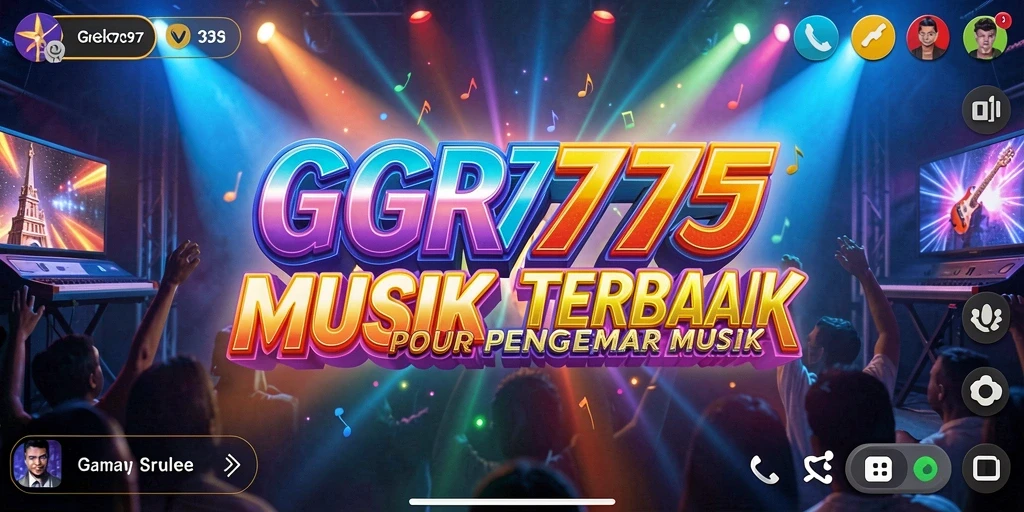 Tampilan gameplay GGR7777 dengan antarmuka musik yang menarik.