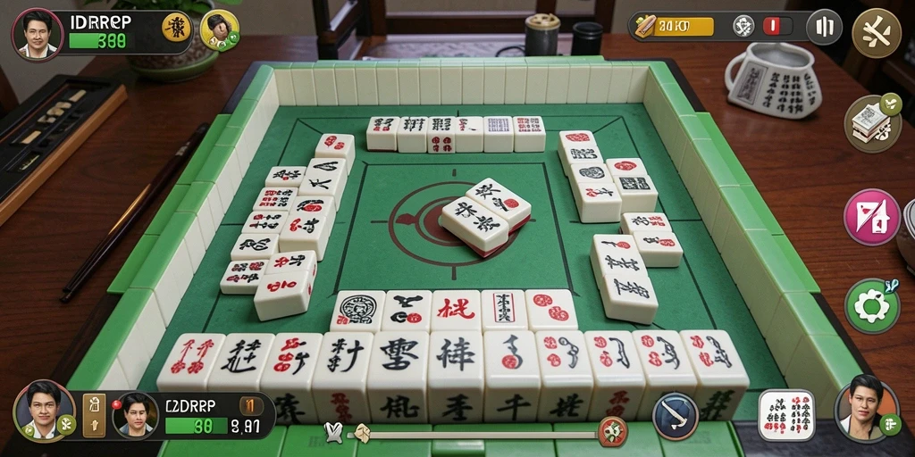 Screenshot IDRRP menampilkan gameplay Mahjong yang menantang dan grafis yang indah.