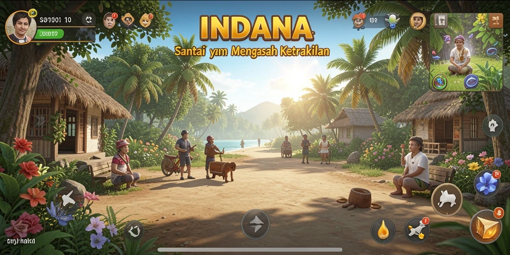 Tampilan gameplay seru dari INDAAA yang dapat dinikmati kapan saja.