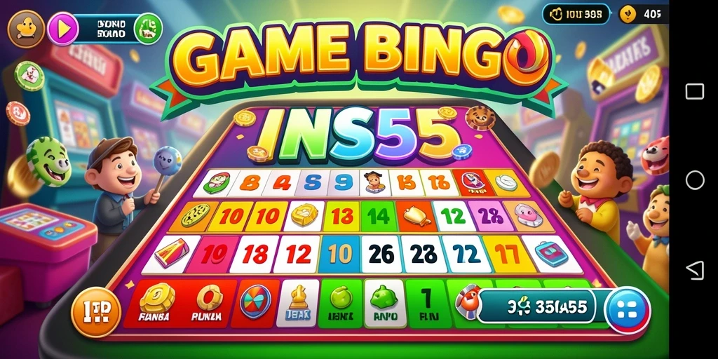 Tampilan utama gameplay Bingo di INS55 yang menarik dan interaktif.