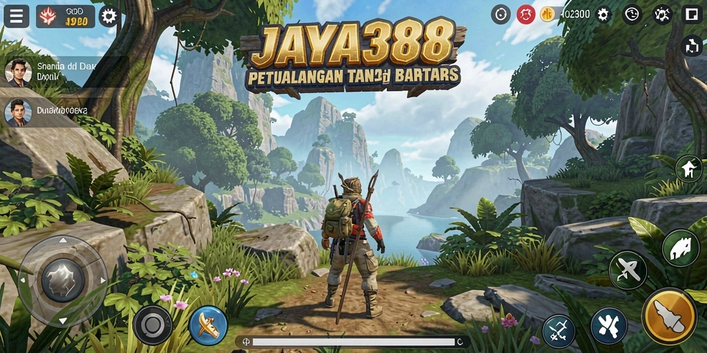 Tangkapan layar dari gameplay eksplorasi di dunia terbuka JAYA388.