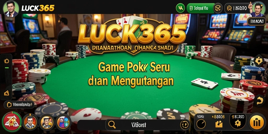 Tampilan gameplay seru dan interaktif di LUCK365 Poker.