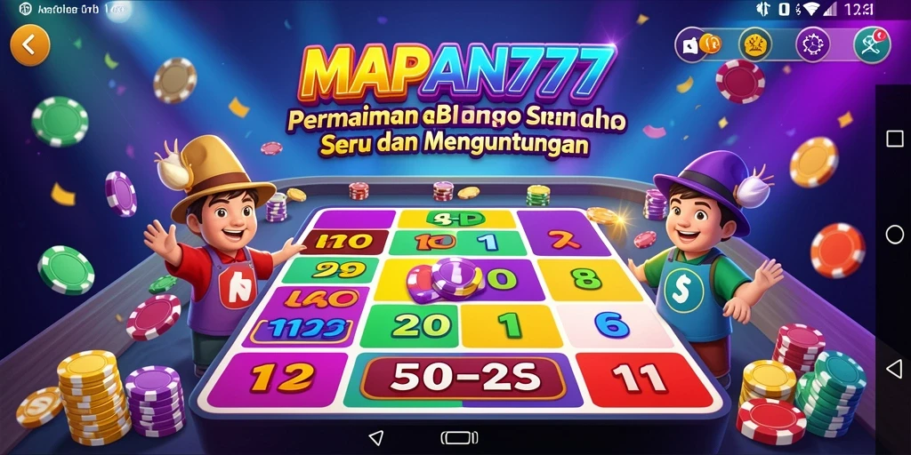 Tampilan seru permainan Bingo dalam MAPAN777 dengan grafis menarik.