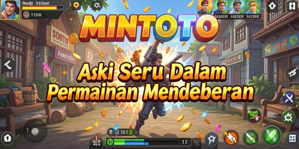 Tampilan gameplay MINTOTO dengan aksi mendebarkan dan karakter yang dinamis.