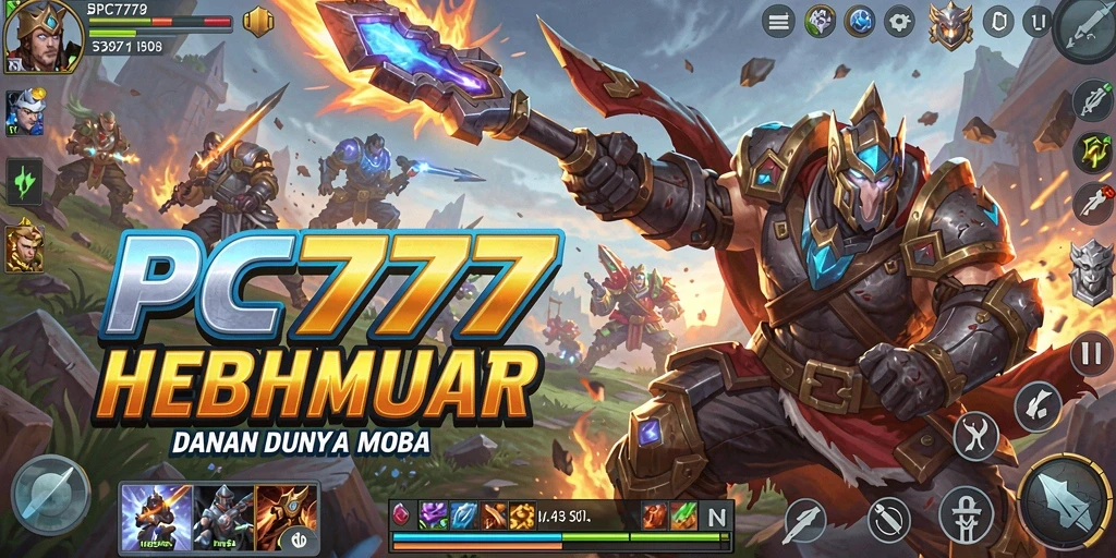 Tampilan gameplay MOBA yang mendebarkan dan penuh strategi.