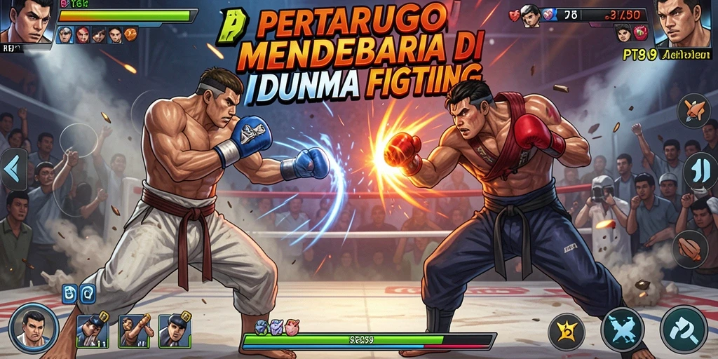 Tampilan aksi seru dalam pertarungan game PT89.