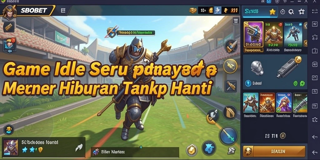 Screenshot gameplay SBOBET yang menampilkan keseruan dan kemajuan dalam game Idle.