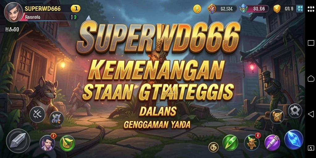 Tangkapan layar gameplay SUPERWD666 yang menampilkan strategi pertempuran yang mendebarkan.
