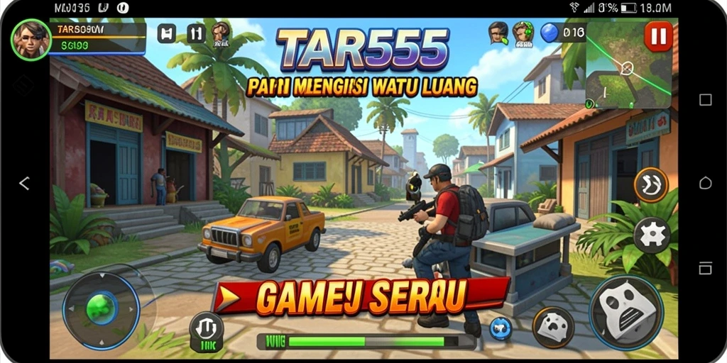 Tampilan gameplay menarik dari TAR555 yang seru dan menantang.